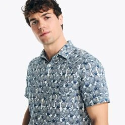 NAUTICA Men's Linen Short-Sleeve Shirt -Iron Stride Men Shop 2086152 101 alt2