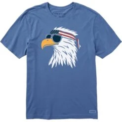 LIFE IS GOOD Men's Patriotic Eagle Short-Sleeve Crusher Lite Tee