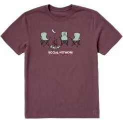 LIFE IS GOOD Men's Social Network Camp Short-Sleeve Crusher Tee