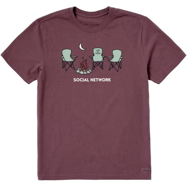 LIFE IS GOOD Men's Social Network Camp Short-Sleeve Crusher Tee 1 LIFE IS GOOD Men's Social Network Camp Short-Sleeve Crusher Tee