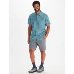 MARMOT Men's Eldridge Novelty Classic Short-Sleeve Shirt -Iron Stride Men Shop 2086408 460 alt3