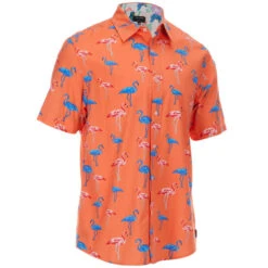 OCEAN CURRENT Young Men's Flamingo Button-Down Shirt