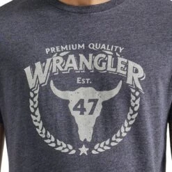 WRANGLER Men's 47 Steer Short-Sleeve Graphic Tee -Iron Stride Men Shop 2086617 001 alt2