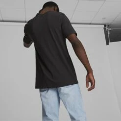 PUMA Men's Essentials Short-Sleeve Heather Tee -Iron Stride Men Shop 2087359 001 alt3