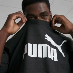 PUMA Men's Essentials Short-Sleeve Heather Tee -Iron Stride Men Shop 2087359 001 alt4