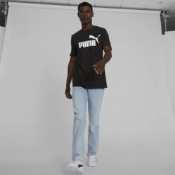 PUMA Men's Essentials Short-Sleeve Heather Tee -Iron Stride Men Shop 2087359 001 alt6