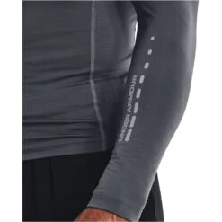 UNDER ARMOUR Men's HeatGear Vent Compression Long-Sleeve Tee -Iron Stride Men Shop 2089100 004 alt4