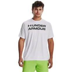 UNDER ARMOUR Men's UA Velocity Graphic Short-Sleeve Crew -Iron Stride Men Shop 2089155 101 alt2