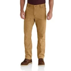 CARHARTT Men's 102802 Rugged Flex Relaxed Fit Canvas Double-Front Utility Work Pants, Extended Sizes -Iron Stride Men Shop 2089816 203 alt2