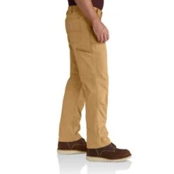 CARHARTT Men's 102802 Rugged Flex Relaxed Fit Canvas Double-Front Utility Work Pants, Extended Sizes -Iron Stride Men Shop 2089816 203 alt5