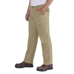 CARHARTT Men's 103574 Rugged Flex Relaxed Fit Canvas Cargo Work Pants -Iron Stride Men Shop 2089837 205 alt5