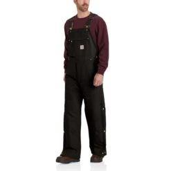 CARHARTT Men's 104393 Loose Fit Firm Duck Insulated Bib Overalls, Extended Sizes 5 CARHARTT Men's 104393 Loose Fit Firm Duck Insulated Bib Overalls, Extended Sizes -Iron Stride Men Shop 2089867 074 alt2