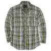 CARHARTT Men's 104507 Flame Resistant Force Rugged Flex Loose Fit Midweight Twill Plaid Shirt