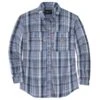 CARHARTT Men's 104507 Flame Resistant Force Rugged Flex Loose Fit Midweight Twill Plaid Shirt, Extended Sizes