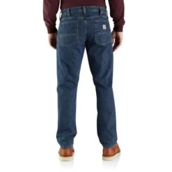 CARHARTT Men's 104942 Relaxed Fit Flannel-Lined 5-Pocket Jeans -Iron Stride Men Shop 2089892 439 alt3
