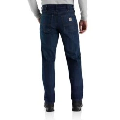 CARHARTT Men's 105069 Flame Resistant Rugged Flex Straight Fit 5-Pocket Jeans -Iron Stride Men Shop 2089914 456 alt3