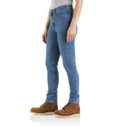 CARHARTT Women's 105105 Rugged Flex Slim Fit Tapered High Rise Jean -Iron Stride Men Shop 2089920 443 alt4