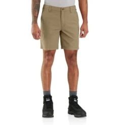 CARHARTT Men's 105841 Rugged Flex Relaxed Fit 8in Canvas Work Short, Extended Sizes -Iron Stride Men Shop 2089984 250 alt2